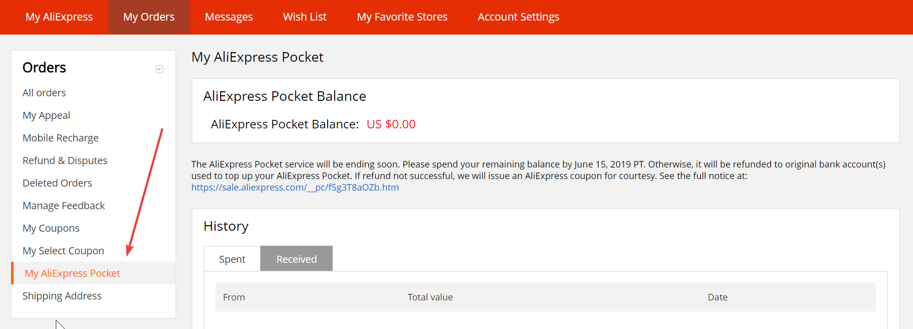 aliexpress coupon balance